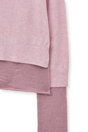 LAYERED TEXTURE KNIT CARDIGAN IN LILAC image 4