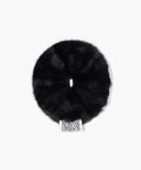CLASSIC LOGO FUR SCRUNCHIE IN BLACK image 6