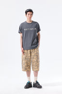 CAMOUFLAGE CARGO BERMUDA PANTS FOR MEN IN CAMEL image 11