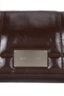 GLOSSY QUILTING MEDIUM CHAIN BAG IN DARK BROWN image 8