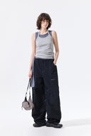 LABEL DETAIL HALTER TANK TOP IN GRAY image 8