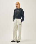 CLASSIC LOGO SWEAT PANTS IN OATMEAL image 4