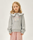 KIDS W FRILL COLLAR SWEATSHIRT IN HEATHER GREY image 11