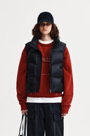 UNBALANCE QUILTED DOWN VEST FOR WOMEN IN BLACK image 11