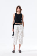 HEM TIE DETAIL SLEEVELESS TOP IN BLACK image 10
