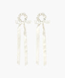 REGULAR LOGO SATIN HAIR RIBBON SCRUNCHIE 2PACK IN IVORY image 6