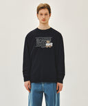 DOODLE CLASSIC LOGO LONG SLEEVE TEE IN NAVY image 10