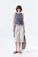 HEM TIE DETAIL SLEEVELESS TOP IN CHARCOAL GREY image 10
