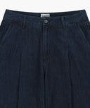 M WIDE FIT TUCK SUMMER DENIM PANTS IN INDIGO