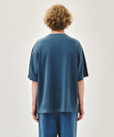 OUTLINE CLASSIC LOGO OVERSIZED DYEING TEE IN LIGHT BLUE