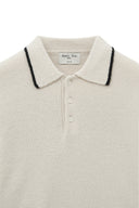 BACK LOGO COLLAR KNIT TOP FOR MEN IN IVORY image 14