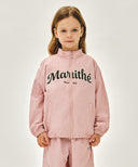 KIDS LETTERING LOGO WINDBREAKER IN PINK image 10