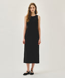 W SOFT SLEEVELESS LONG DRESS IN BLACK image 13