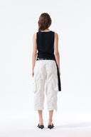 HEM TIE DETAIL SLEEVELESS TOP IN BLACK image 8