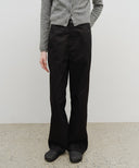 W COTTON CURVED LINE PANTS IN BLACK image 13