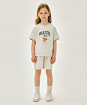 KIDS RAGLAN HALF SWEAT SET-UP IN OATMEAL image 20