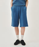 OUTLINE CLASSIC LOGO DYEING BERMUDA SWEAT SHORTS IN BLUE image 13