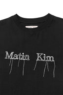 LOGO THREAD POINT CROP TOP IN BLACK image 3