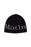 LOGO JACQUARD SHORT BEANIE IN BLACK image 1