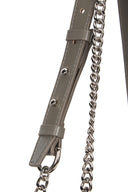 GLOSSY QUILTING MEDIUM CHAIN BAG IN GRAY image 9