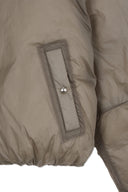 BACK LOGO HOODY SHORT DOWN JUMPER IN BEIGE image 5