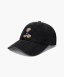 DOODLE BEAR CAP IN WASHED BLACK image 7