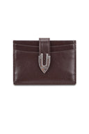 WESTERN BUCKLE CARD WALLET IN BROWN image 1