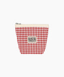 CLASSIC LOGO CHECK POUCH IN RED image 6