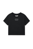 LABEL POINT LETTERING CROP TOP IN BLACK image 1