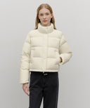 W BASIC CROP DOWN JACKET IN IVORY image 14