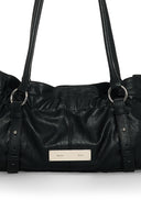 SHIRRING TIE BUCKLE SHOULDER BAG IN BLACK image 10