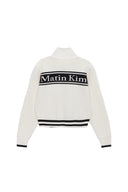 SPELL POINT STRIPE KNIT CARDIGAN IN IVORY image 5