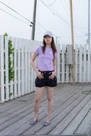 BUBBLY GRAPHIC PRINTING TOP IN LILAC image 12