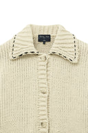 HANDMADE COLLAR KNIT CARDIGAN FOR MEN IN BUTTER image 4