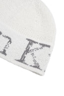 CRACKED LOGO LIGHT BUCKET BEANIE IN IVORY image 9