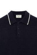 BACK LOGO COLLAR KNIT TOP FOR MEN IN DARK NAVY image 14