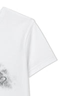 MATIN KIM ARCH LOGO CROP TOP IN WHITE image 5