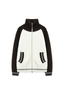 HIGH NECK RAGLAN KNIT ZIP UP FOR MEN IN DARK BROWN image 1