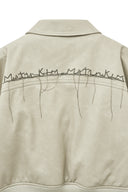 FAUX LEATHER OUTPOCKET JUMPER IN LIGHT GRAY image 5