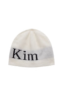 LOGO JACQUARD SHORT BEANIE IN WHITE image 2