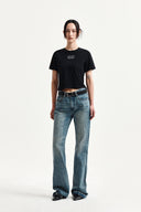 LABEL POINT LETTERING CROP TOP IN BLACK image 19