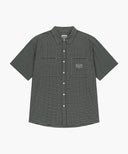 M CHECK HALF SLEEVE SHIRT IN DARK NAVY image 6