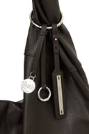 TWIST HANDLE LARGE HOBO BAG IN DARK BROWN image 5