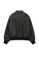 SMALL LOGO SHIRRING JUMPER IN KHAKI image 2