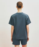 MARITHE SPORT CLASSIC LOGO WOVEN TEE IN VINTAGE BLUE