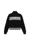 SPELL POINT STRIPE KNIT CARDIGAN IN BLACK image 5