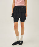 W LAYERED RUFFLE SKIRT IN BLACK image 10