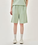 OUTLINE CLASSIC LOGO DYEING BERMUDA SWEAT SHORTS IN MINT image 12
