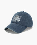 DENIM WASHING CLASSIC LOGO COVERED CAP IN BLUE image 7