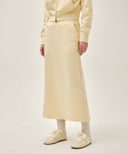 W CLASSIC LOGO SWEAT LONG SKIRT IN BUTTER image 12